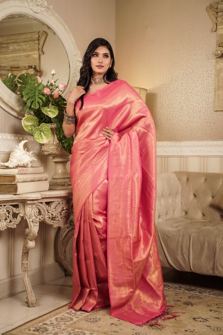 Onion Soft Silk Kanchipuram Saree Online...