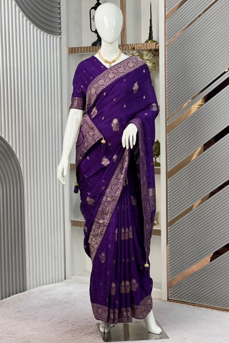 Purple Soft silk khaddi sari in BD | Dha...