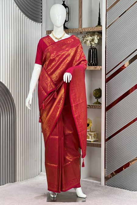 Magenta Premium Soft Silk Kanchipuram Sa...