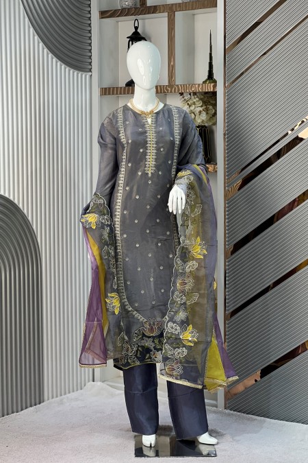 Ash Fancy Silk Indian Delhi Boutique Dre...