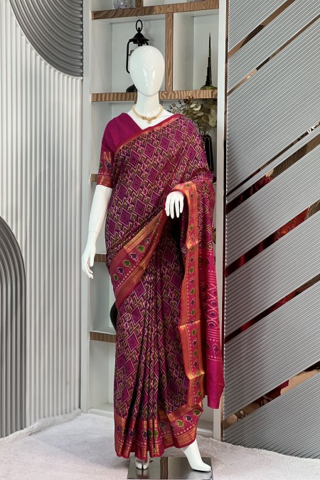 Patola RAW Silk Saree – Elegant Traditio...