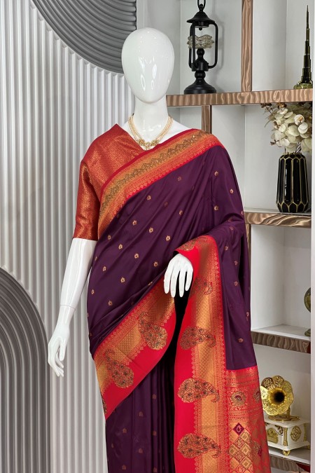 Jam Premium South Silk Katan Saree with...