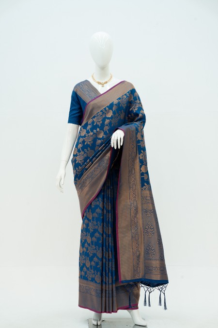 Blue Colour Soft Silk Kanchipuram Saree...