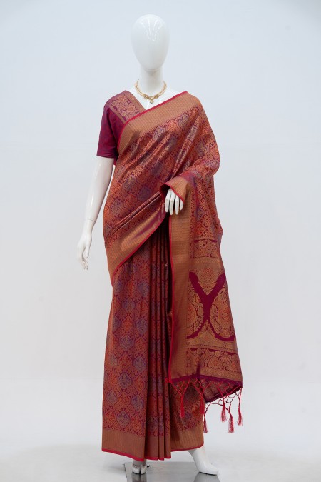 Jam Soft Silk Kanchipuram Saree in Bangl...