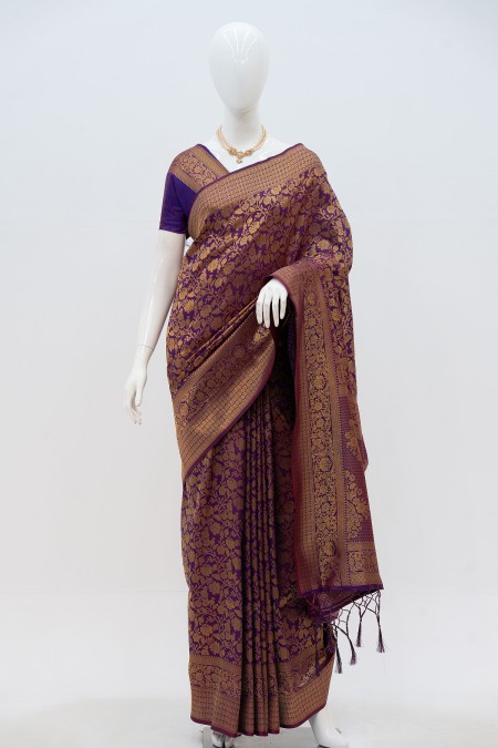 Jam Soft Silk Kanchipuram Saree in Bangl...