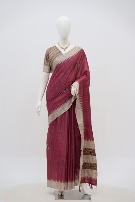 Onion Tusser Silk Traditional Boutique S...