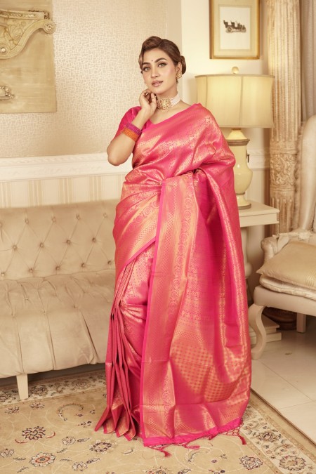 Magenta Premium Soft Silk Kanchipuram Sa...