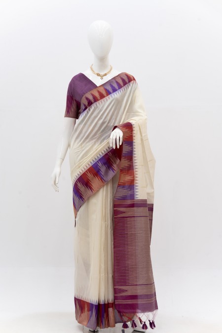 Jam Tusser Silk Traditional Boutique Sar...