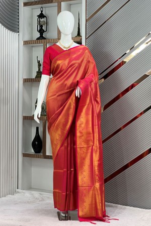 Magenta Soft Silk Kanchipuram Saree Onli...